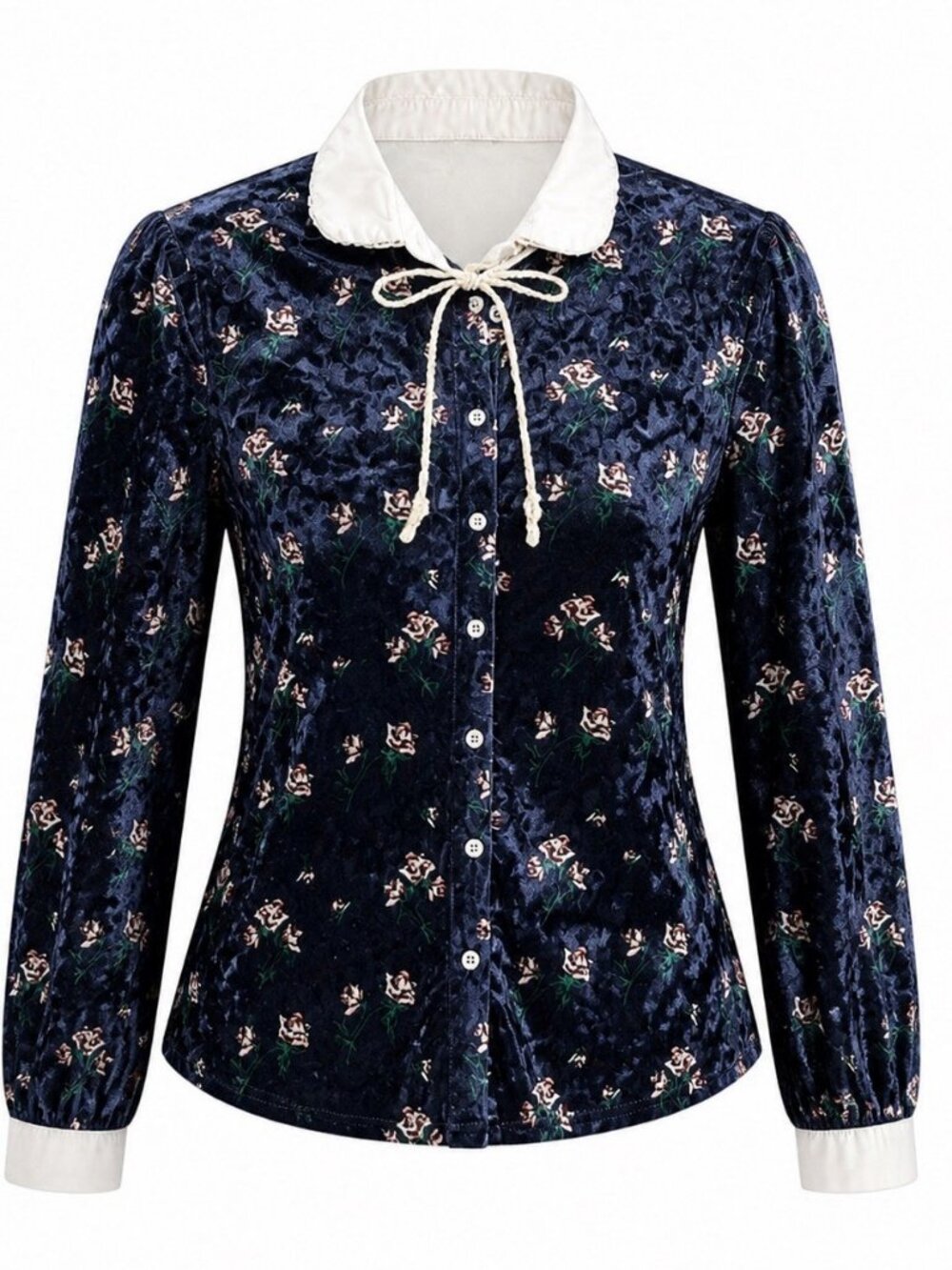 That’s It Women’s Long Sleeve Velvet Blouse Size Xs
